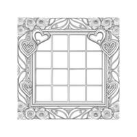 Window coloring book. vector