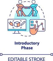 Introductory phase concept icon. Supply chain. Stage of product lifecycle abstract idea thin line illustration. Isolated outline drawing. Editable stroke vector