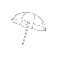 line art umbrella vector. vector