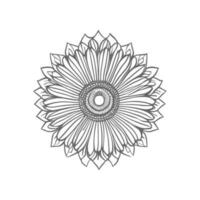 sunflower line art Vector