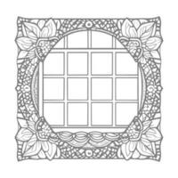 Window coloring book vector