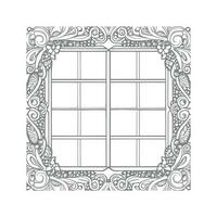 Window coloring book vector