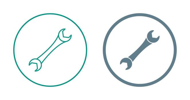 icono de llave inglesa vector