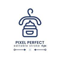 Clothes and cosmetics linear desktop icon. Online shopping. Fashion and beauty retailer. Pixel perfect, outline 4px. GUI, UX design. Isolated user interface element for website. Editable stroke vector