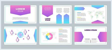 Training session presentation templates set. Professional development. Strategy workshop. Small business. Ready made PPT slides on white background. Graphic design vector