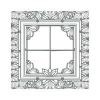 Window coloring book vector