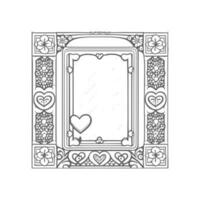 Window coloring book. vector