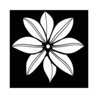 Lily flower line art Vector