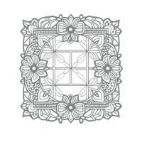 Window coloring book vector