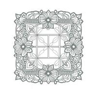 Window coloring book vector