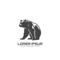 Graphic illustration of bear logo icon vector silhouette