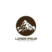 Mountain minimal logo vector icon design template