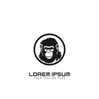 gorila o chimpancé icono. colección de alto calidad negro contorno logo para móvil conceptos y web aplicaciones gorila o chimpancé en de moda plano estilo. vector ilustración en un blanco antecedentes