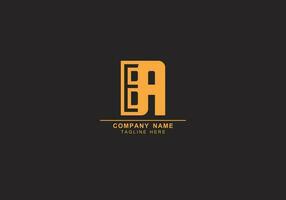 BA or AB minimal logo vector