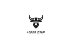 Bull head logo. Abstract stylized cow or bull head icon. Premium logo for steak house, meat restaurant or butchery. vector