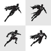 super man minimal logo icons set vector