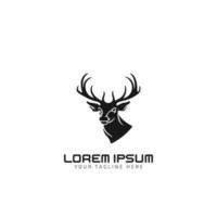 Vector of deer logo icon silhouette design template