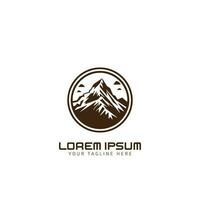 mountain minimal logo vector icon design