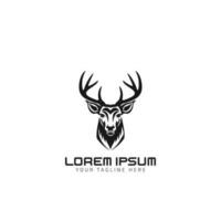 deer minimal logo silhouette vector icon template