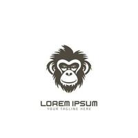 Gorilla or monkey head vector illustration for logo, symbol, and icon design