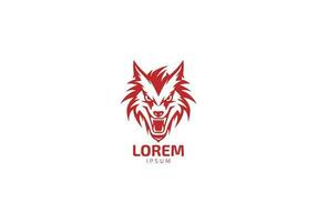 Wolf Attack minimal logo in Aggressive and Danger style, wild Wolf logo icon vector