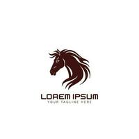 Head Horse Logo Silhouette Vector icon template