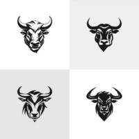 set of logos with buffalo mozzarella cheese, vector simple illustration isolated on a white background, four of the logo for the Italian buffalo mozzarella