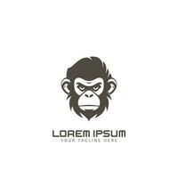 Gorilla or monkey head logo, symbol, and icon vector illustration