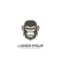 Gorilla or monkey head vector illustration for logo, symbol, and icon template