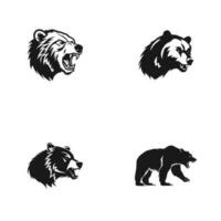 Vector icons or logo design Panda Logo Set Vector template