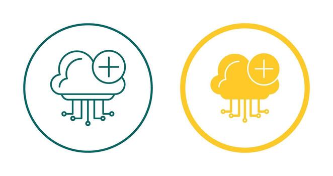 icono de vector de computación en la nube