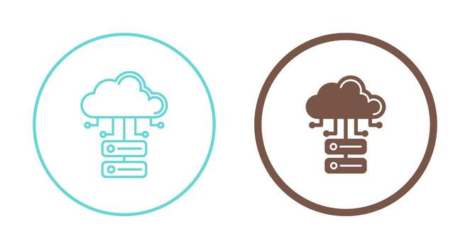 Cloud Database Vector Icon