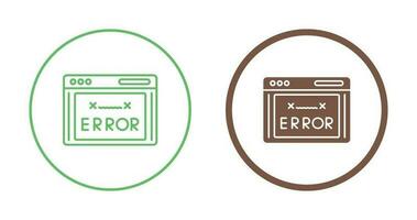 icono de vector de código de error
