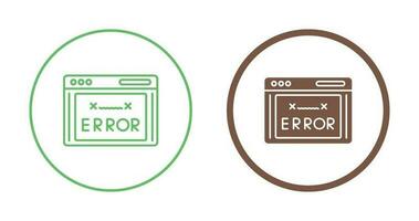 icono de vector de código de error