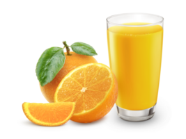 Fresh orange juice with fruits, transparent background png