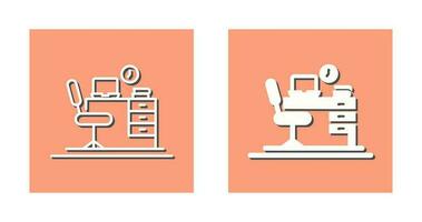 Office Desk Vector Icon