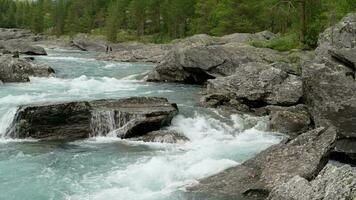 szenisch Wildnis Landschaft im Norwegen video