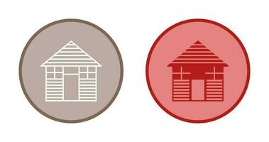 Wood Cabin Vector Icon