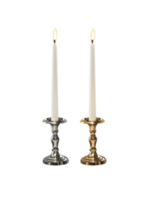 Candle on candlestick, transparent background png