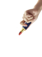 vrouw Holding lippenstift, transparant achtergrond png