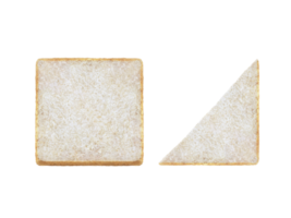 Slice of white bread transparent background png