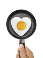 frito huevo en un cacerola, transparente antecedentes png
