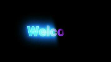 welcome text animation for greeting in your video