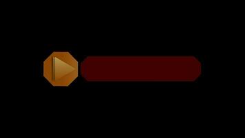 rörelse grafik av lägre tredje med tema Färg guld modell 3. snabb tid mov full hd alfa kanal video