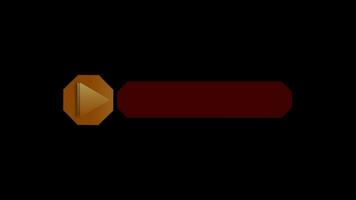 Motion Graphics of Lower Third with Theme Color Gold Model 3. Quicktime MOV Full HD Alpha Channel video