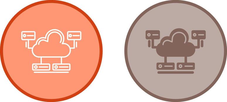 Cloud Database Vector Icon