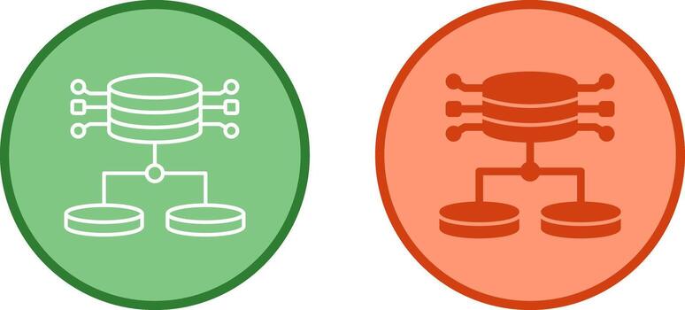 icono de vector de datos estructurados