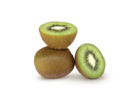 maturo totale Kiwi frutta e metà Kiwi frutta, trasparente sfondo png