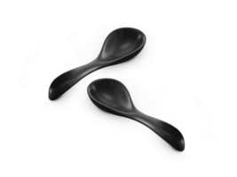 spoon black ceramic transparent background png