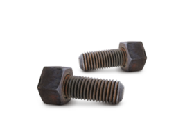 Nuts and bolts old, transparent background png